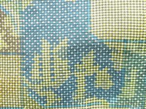 アンティーク　 抽象模様織出し本場泥大島紬着物